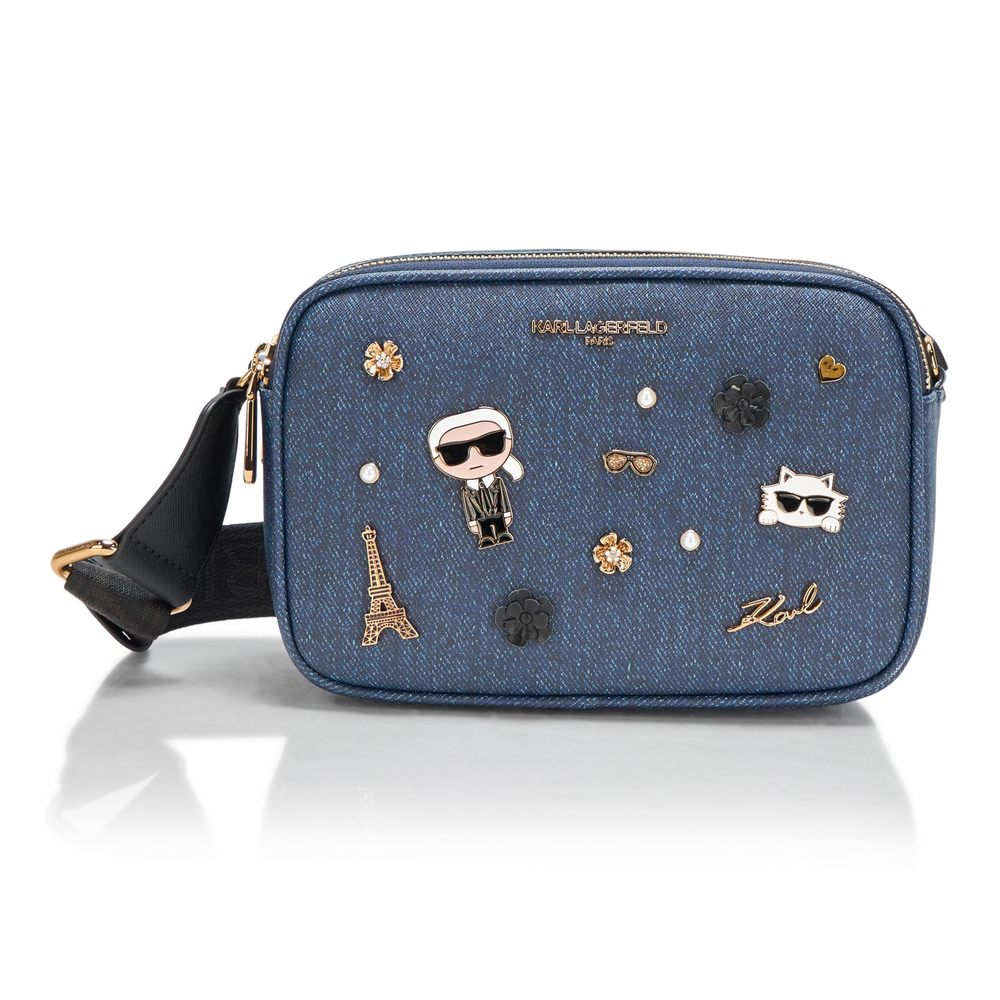 Paris Maybelle Pin Crossbody, Denim :<